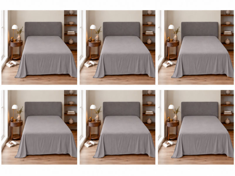 Everyday Collection Flat Sheet - 90GSM- Gray Flannel - Single (1pc)
