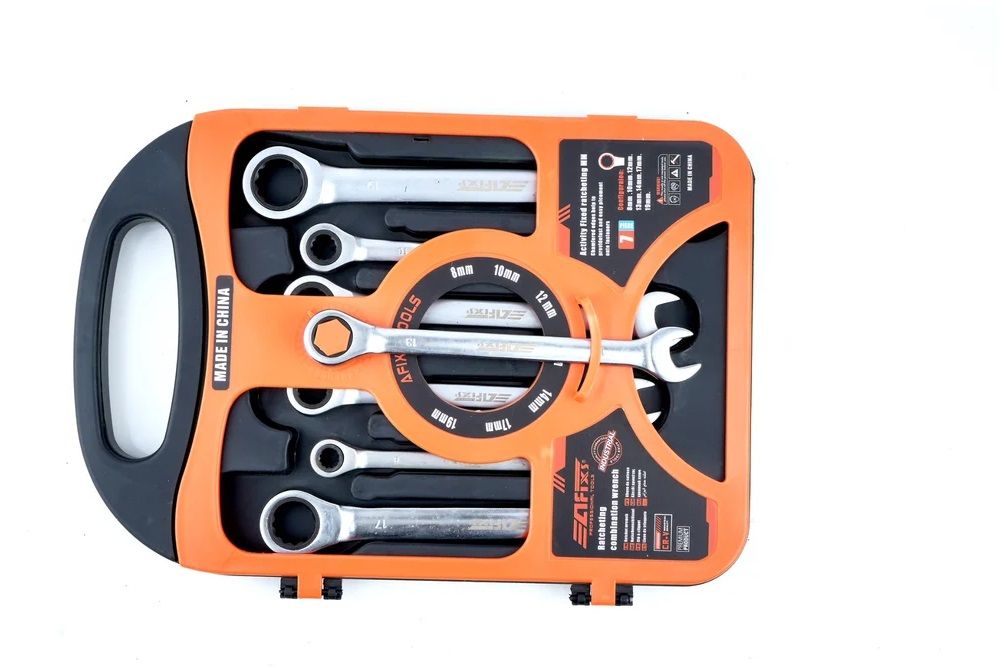 7-piece Ratchet Combination Wrench Set