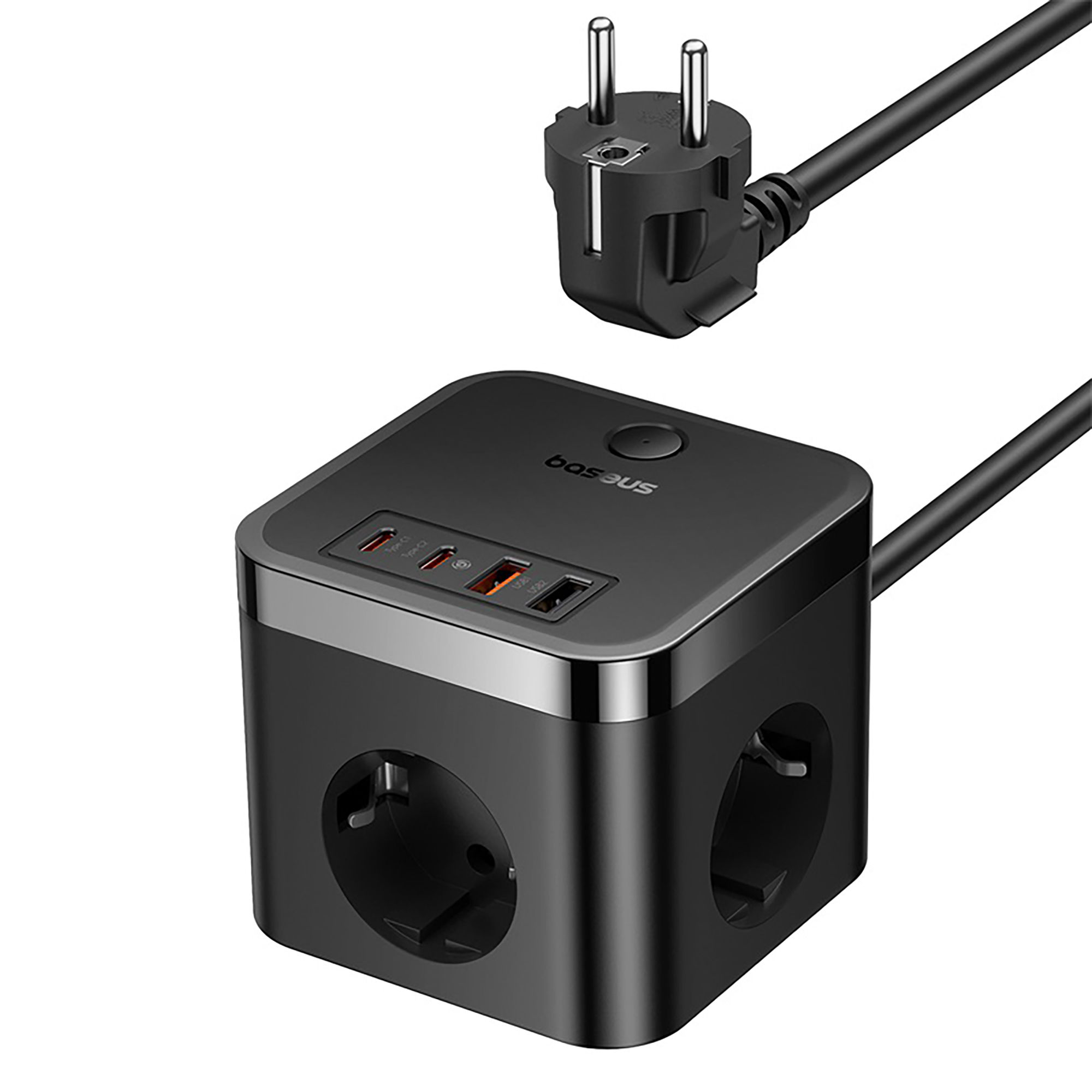 Baseus PowerCombo Cube Power Strip 3AC+2U+2C 30W 1.5m EU - Cluster Black