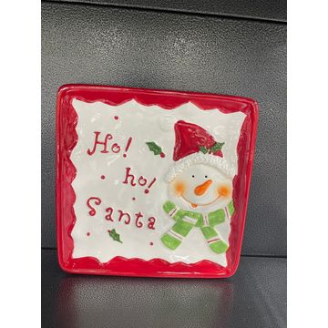 Square Christmas Ceramic Serving Platter