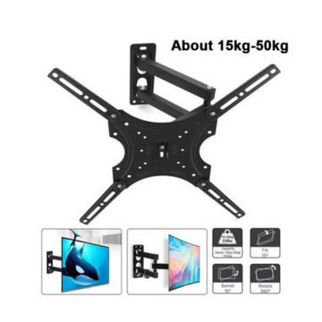 Full Motion TV Wall Mount Bracket, Universal Heavy Duty Swivel Rotation