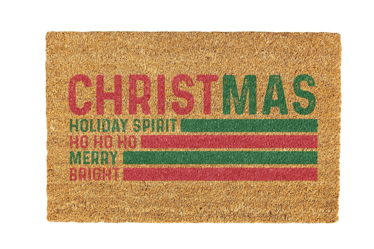 Christmas Loading Coir Doormat Design 700 x 400 mm