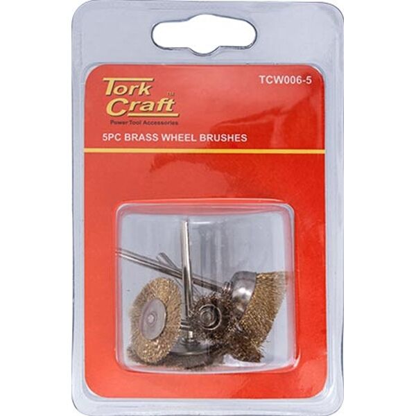 Wire Brushes Mini 5Pc Brass 3.2Mm Shaft Assorted Shapes
