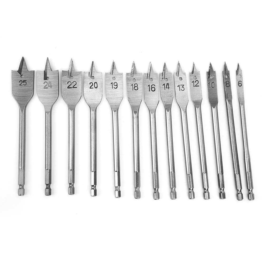 Flat Wood Spade Bit Set (13pcs)