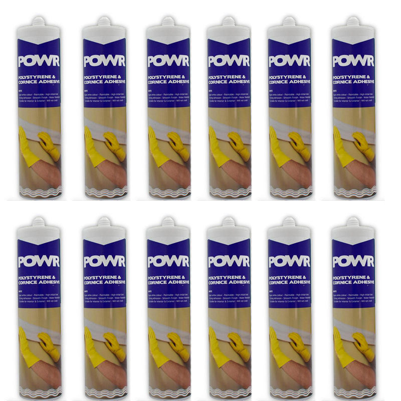 Powr Polystyrene and Cornice Adhesive Cartridge 280mm ( 12 Pack )