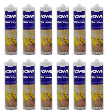 Powr Polystyrene and Cornice Adhesive Cartridge 280mm ( 12 Pack )