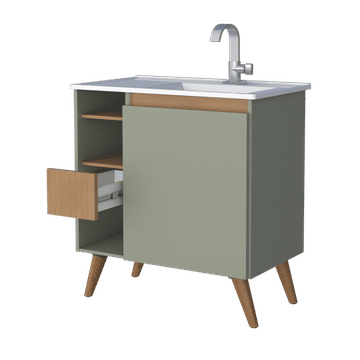 Lotus Bathroom Vanity Freestanding 60cm-Green