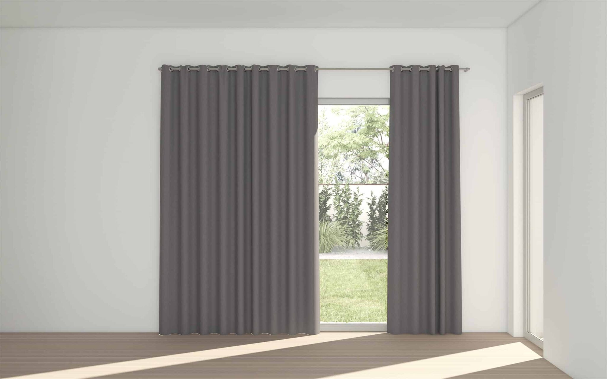 Stuart Graham Colourwash Eyelet Curtains – Charcoal 230cm (W) x 220cm (Drop)
