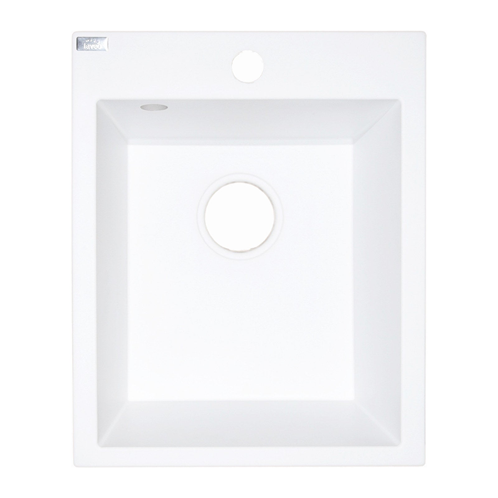 Laveo Chichi 480 Granite Composite Kitchen Sink 1 Bowl - White