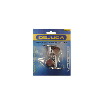 Dejuca - Towel Rail Bracket - Cp - 25mm - 2/Card - 2 Pack