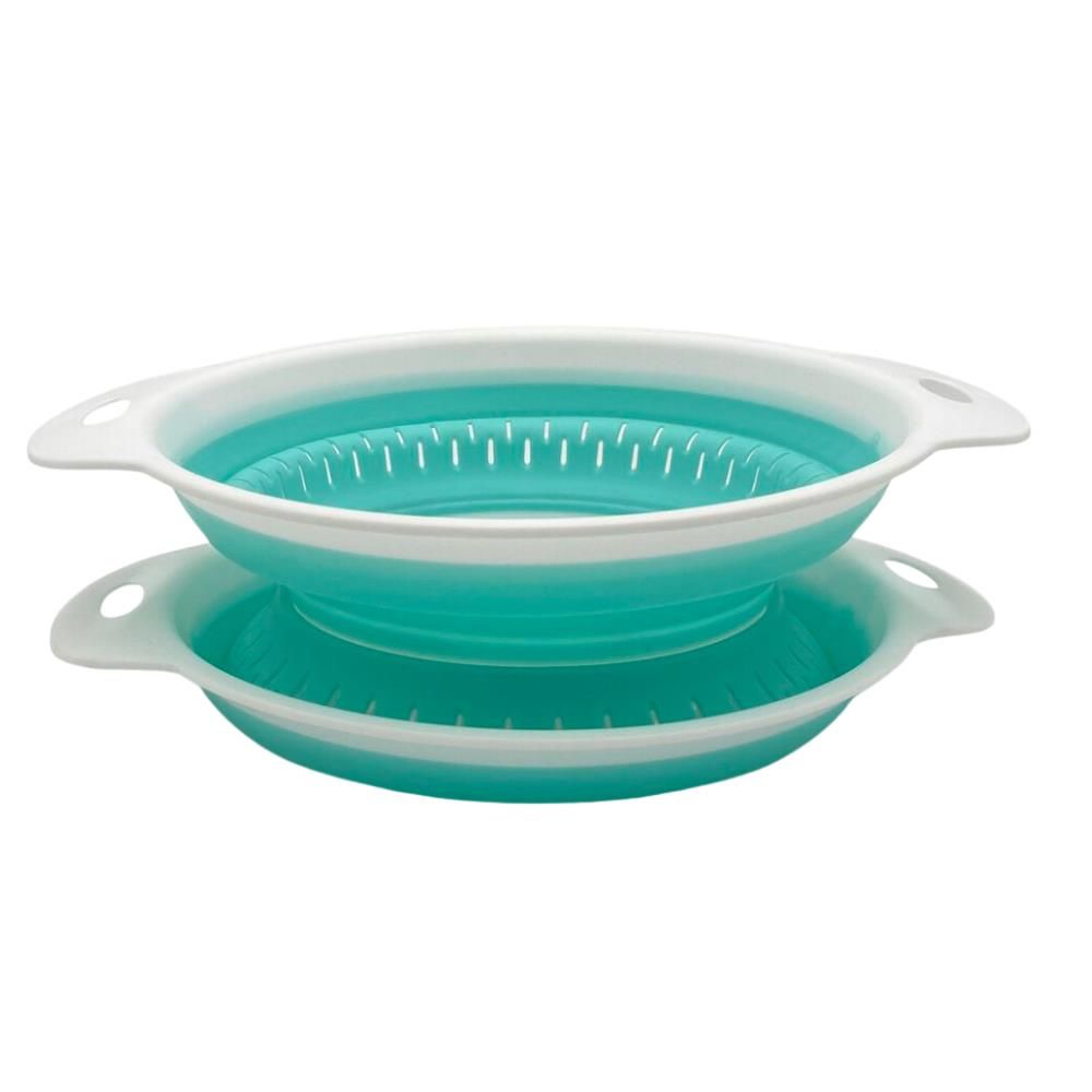 Set of 2 round Collapsible Silicone dish