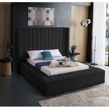 Whimsy Sleigh Bed Queen -Black