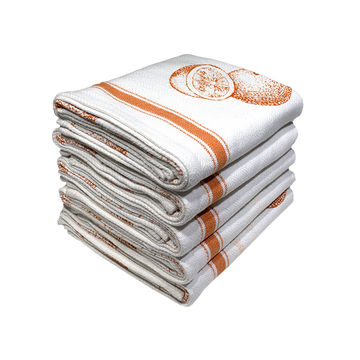 Bunty's Kitchen Towel - Design 2546 - 046x072cms - (05 Pc Pack) - Fruits - Mandarin Orange