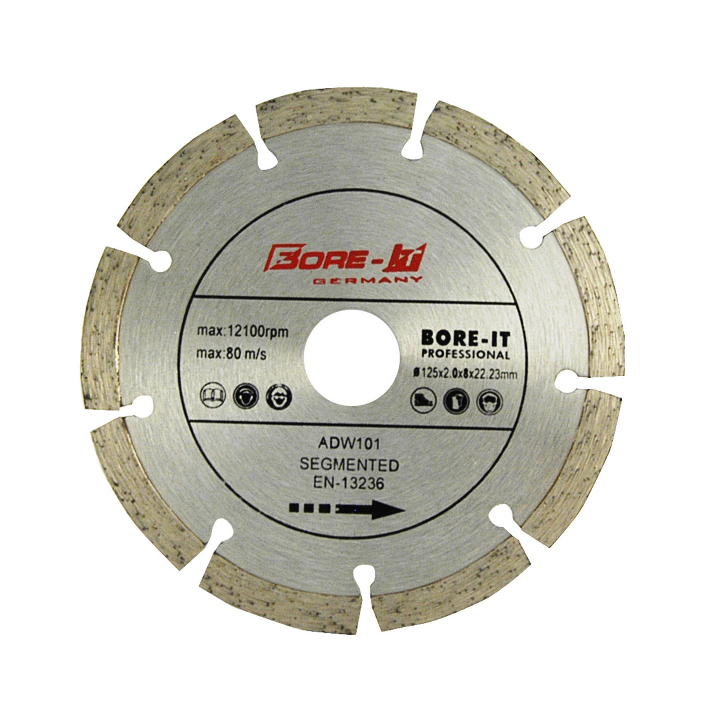 Bore-it - Diamond Blade - Segmented - 125mm  - 4 Pack
