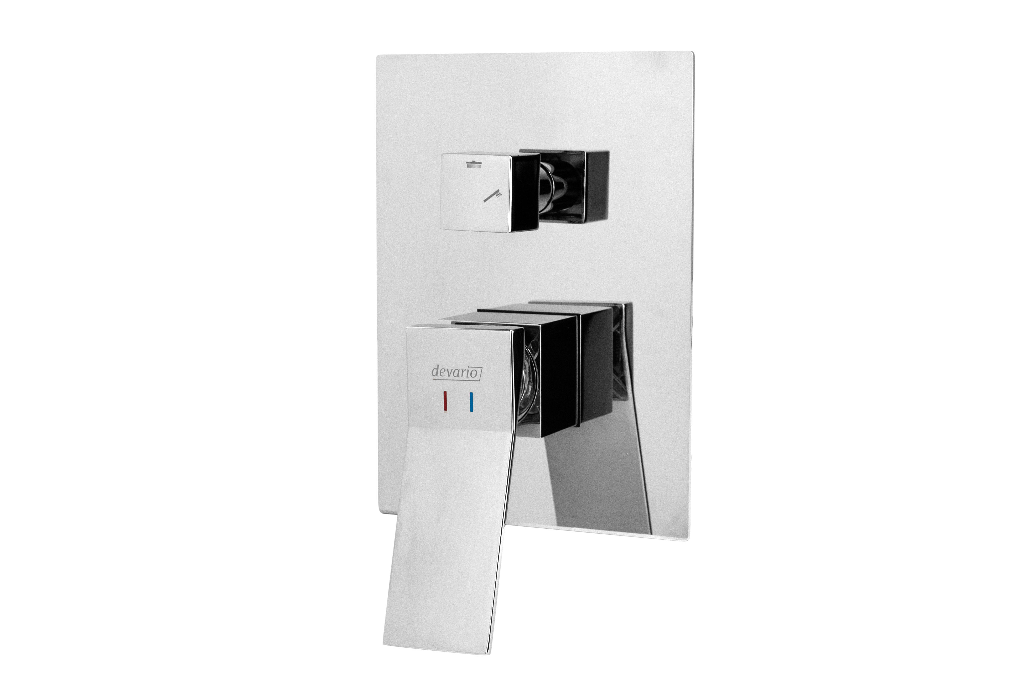 Milan Shower Mixer With Diverter Brass- Chrome