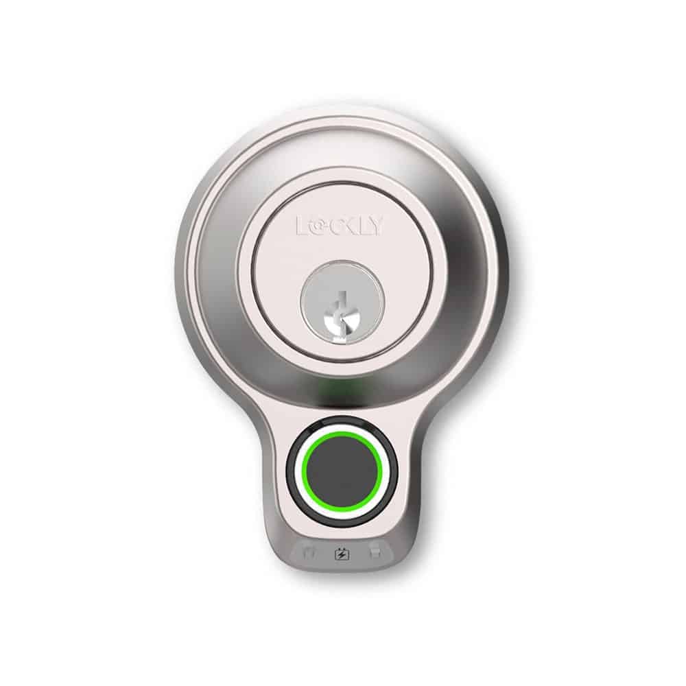 Killer Deals Lockly Bluetooth Deadbolt Smart Door Lock with 3D Fingerprint- Satin Nickel