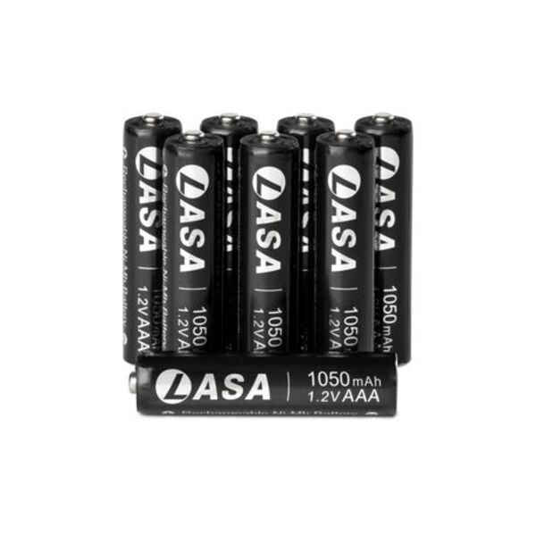 LASA 8 AAA 1050MAH RECHARGEABLE NI-MH BATTERIES