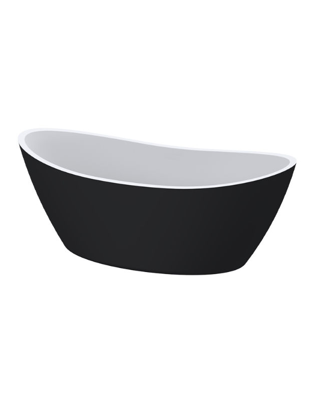 Home And Beyond Cancun Black No Overflow Freestanding Bath 1685*790*600mm