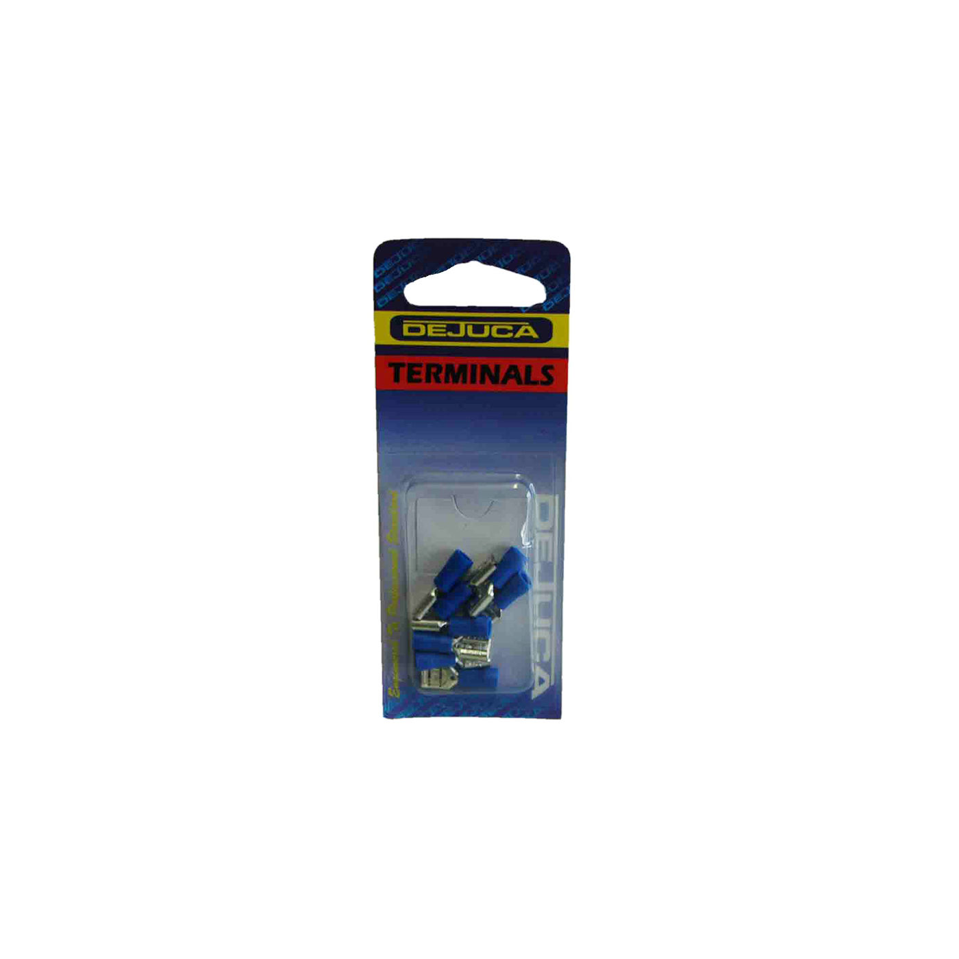 Dejuca - Terminal - Disconnect - Blue - Female - 6.4mm - 8/Card - 4 Pack