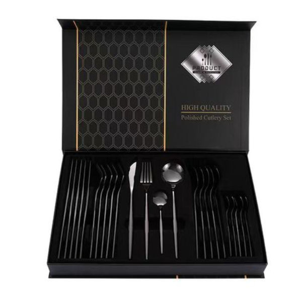 Stainless Steel Cutlery Set 24 Pcs  Flat Wear Set- Silver