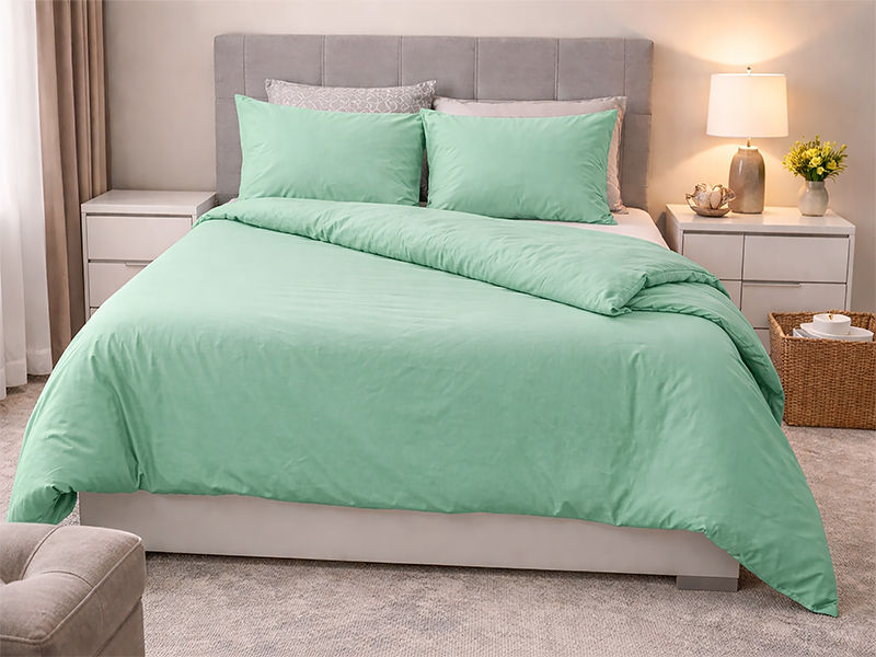 Everyday Collection Duvet Cover Set - Plain - 90GSM- (1Set) Hemlock - Single
