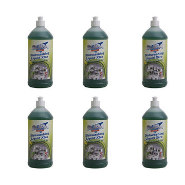 SUPA CLEAN Dishwashing Liquid Xtra with Citrus Biodegradable 1 Litre ( 6 Pack )