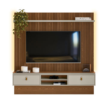 Turin Tv Stand -Off White/Dark Brown