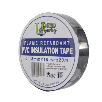 UNITED ELECTRICAL PVC Insulation Tape Black 0.18mm x 18mm x 20M