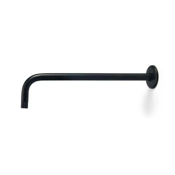 Woodly Shower Arm, Round, Black, 350mm