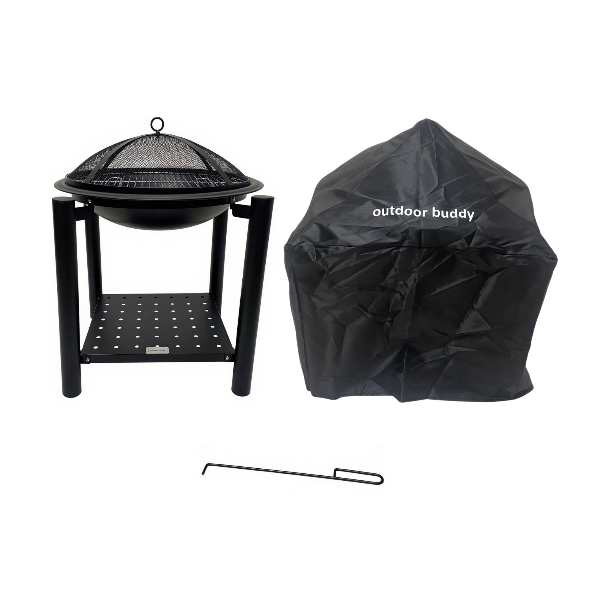 Outdoor Buddy - BlazeBuddy 54cm Firepit & Grill with PVC Cover