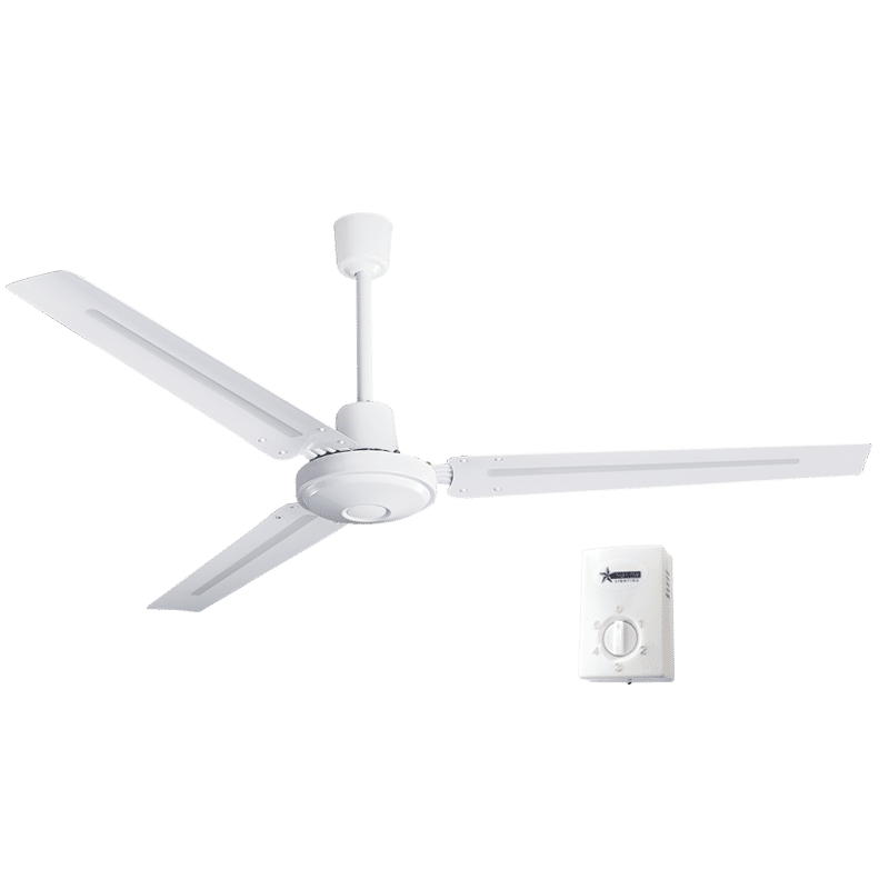 Industrial Metal Fan with Metal Blades 70W Copper Coil AC Motor 3 Metal Blades