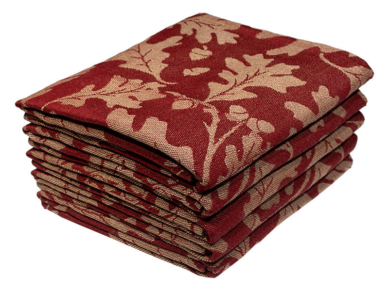 Bunty's Kitchen Towel - Design 2521 - 045x072cms - (05 Pc Pack) - Leaves - Red Pear