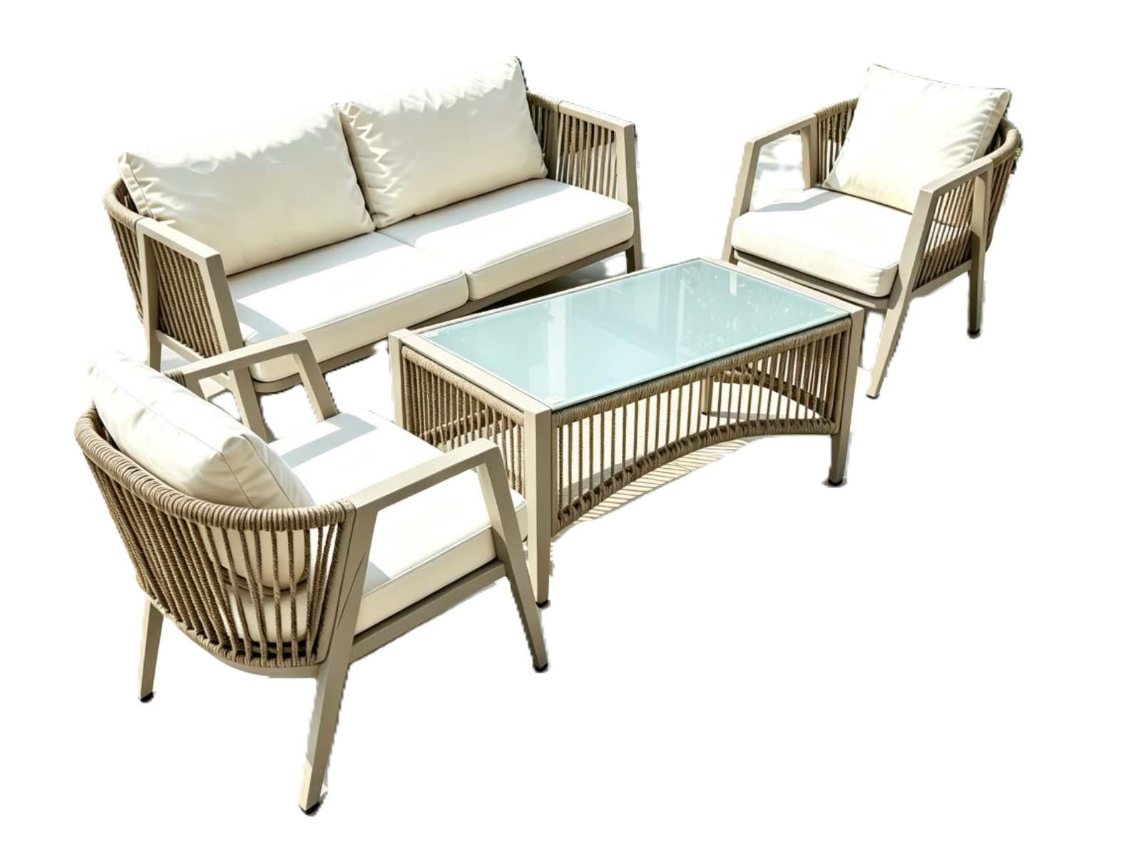LBM FURN- Aster 4 Piece Patio Sofa Set
