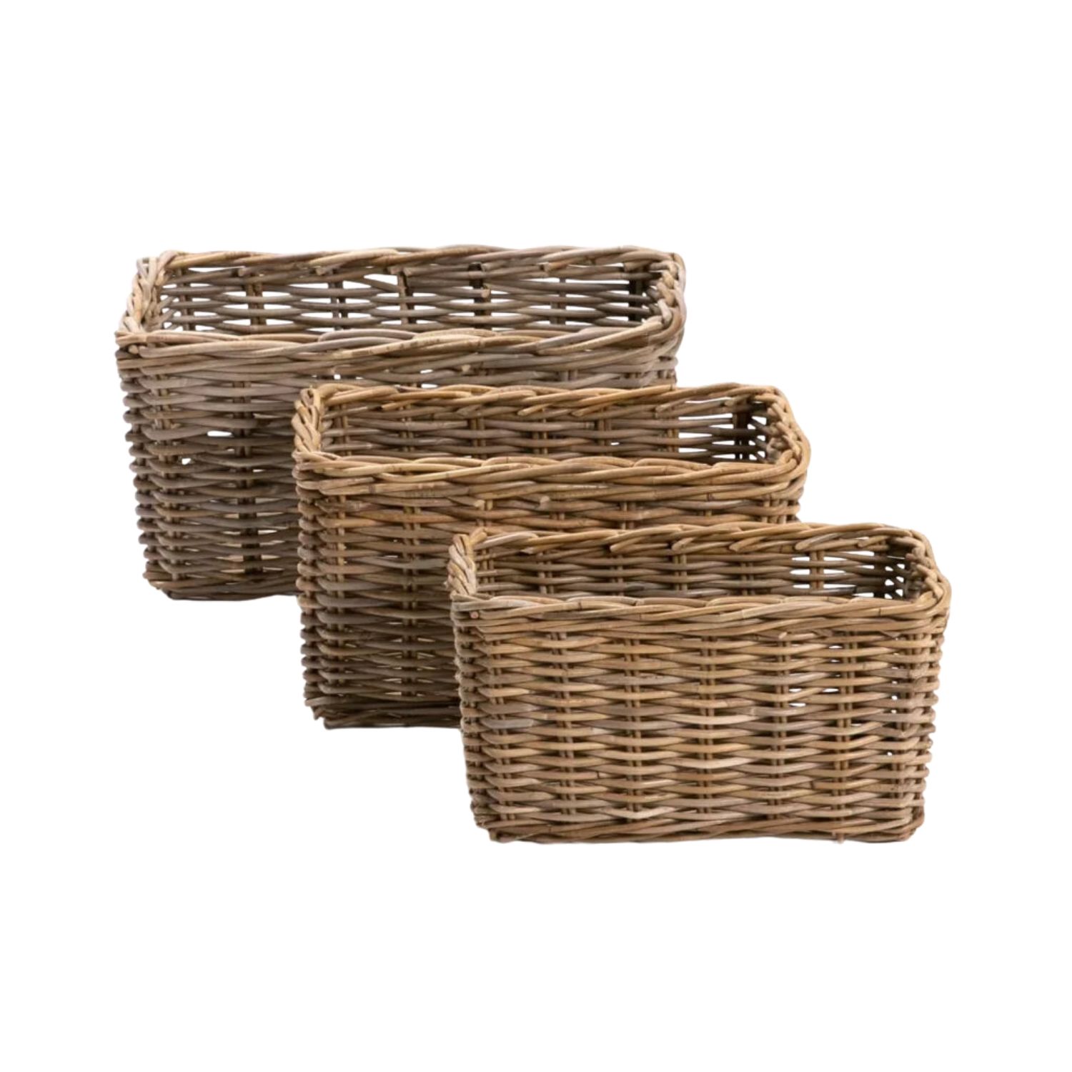 Kubu Woven Storage Baskets Set of 3