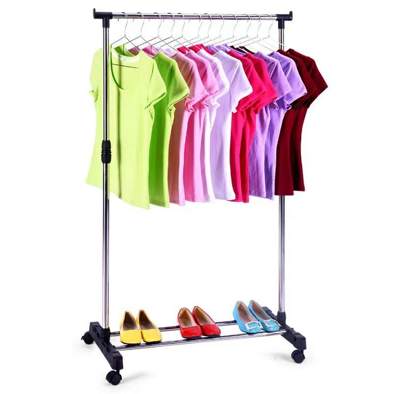 Stainless Steel Single Pole Clothing Rail