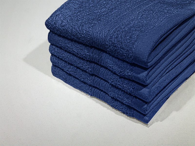 Bunty's Plush 450GSM Face Cloths - 030x030cms-05 Pc Pack-Estate blue