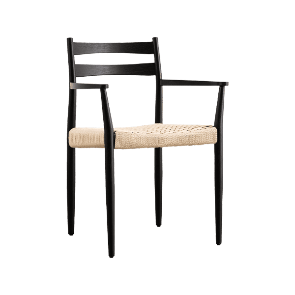 Chair Crazy Mia Arm Chair - Black Beech Rope
