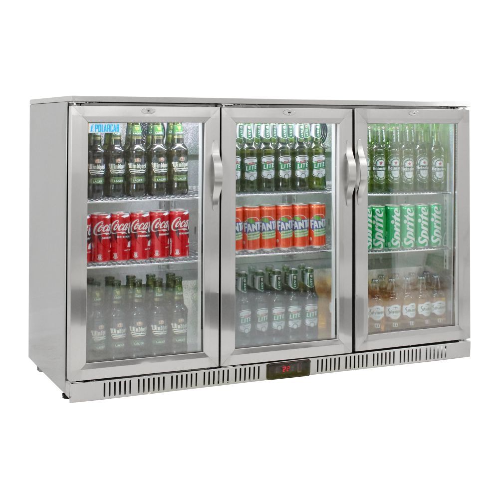 Back Bar Bottle Cooler – 3 Door, Hinged - POLARCAB