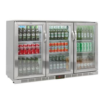 Back Bar Bottle Cooler – 3 Door, Hinged - POLARCAB