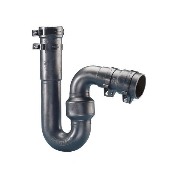 Dutton Rubber reseal P trap with universal connections for both in and out for 40mm and 50mm, F3240RUP. Flexi trap,