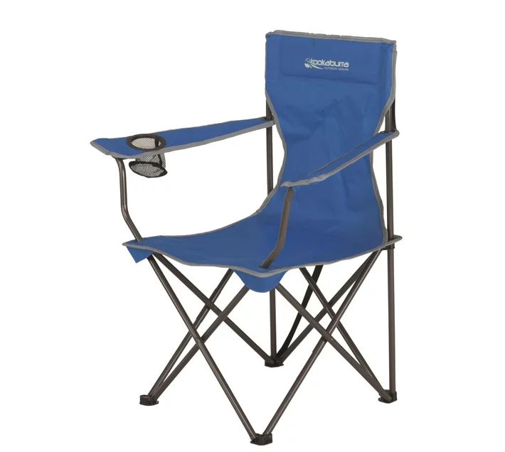 Kookaburra Quad Camp Arm Chair Blue 120kg