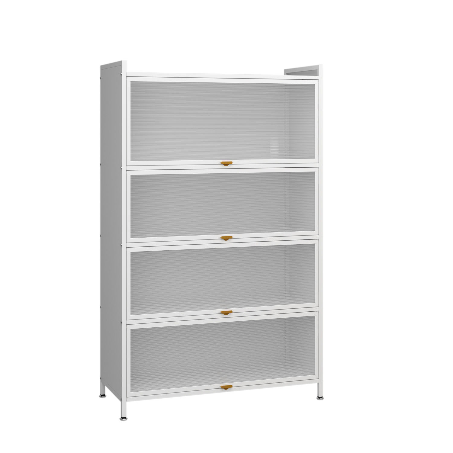 Steel 4-Tier Cupboard Standing Organizer Bakers Rack Kitchen Storage Rack - White
