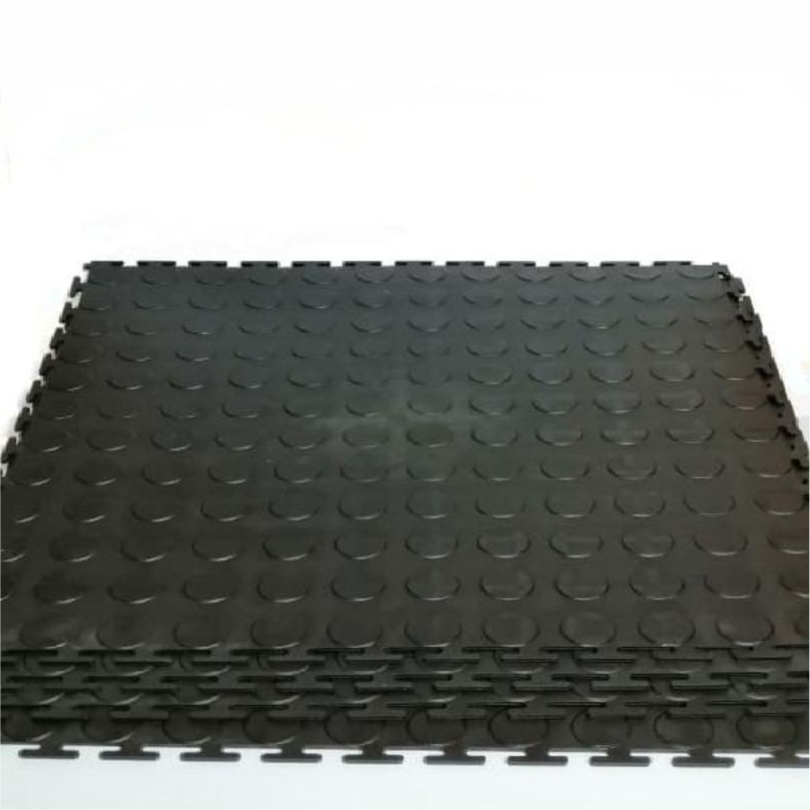Gym PVC Interlocking Tiles 5SQM - 20 Pieces - Black