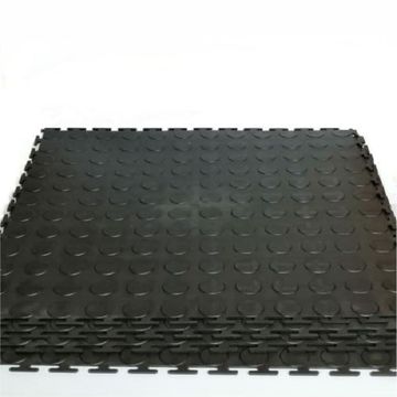 Gym PVC Interlocking Tiles 5SQM - 20 Pieces - Black