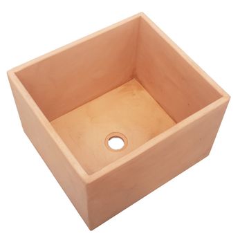 Large Terracotta square concrete basin (45 x 40x 31cm high)