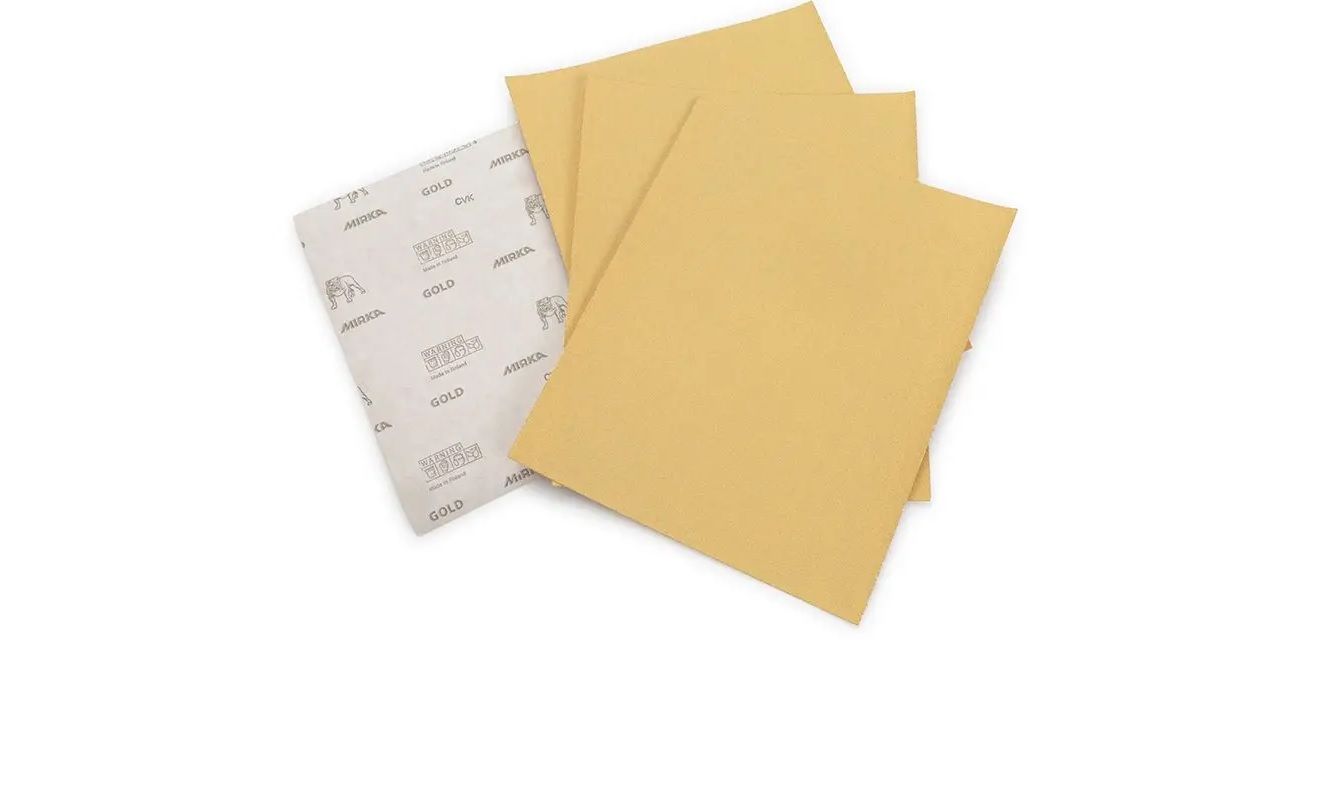 Gold Sandpaper, 280mm x 230mm, P180 (4 pack) BY WOODLY