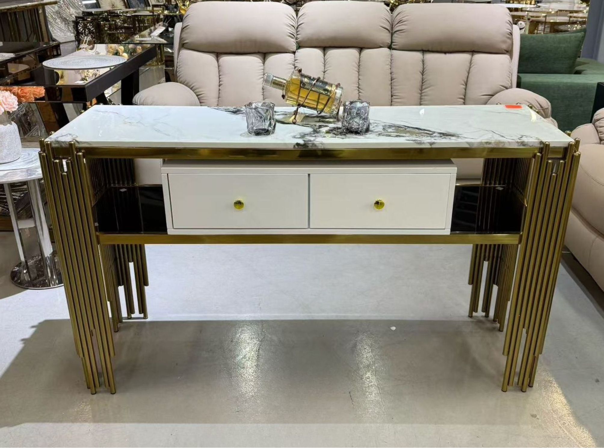 White-Gold Console