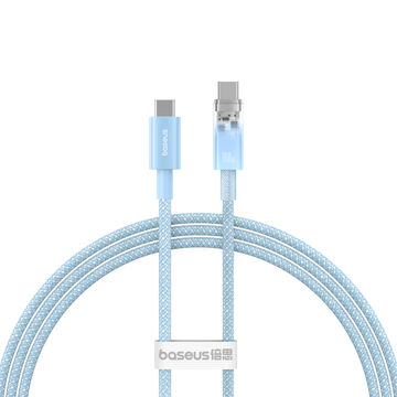 Baseus Explorer Series Fast Charging Cable with Smart Temperature Control Type C to Type C 100W 1m - Galaxy Blue