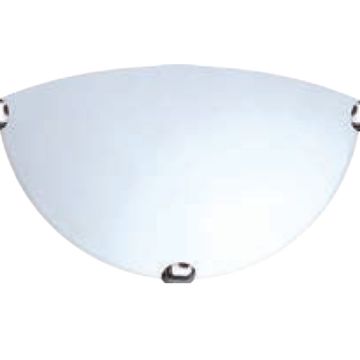 12" Half Moon,  E27,  Metal Body,  Glass Cover Wall Mount