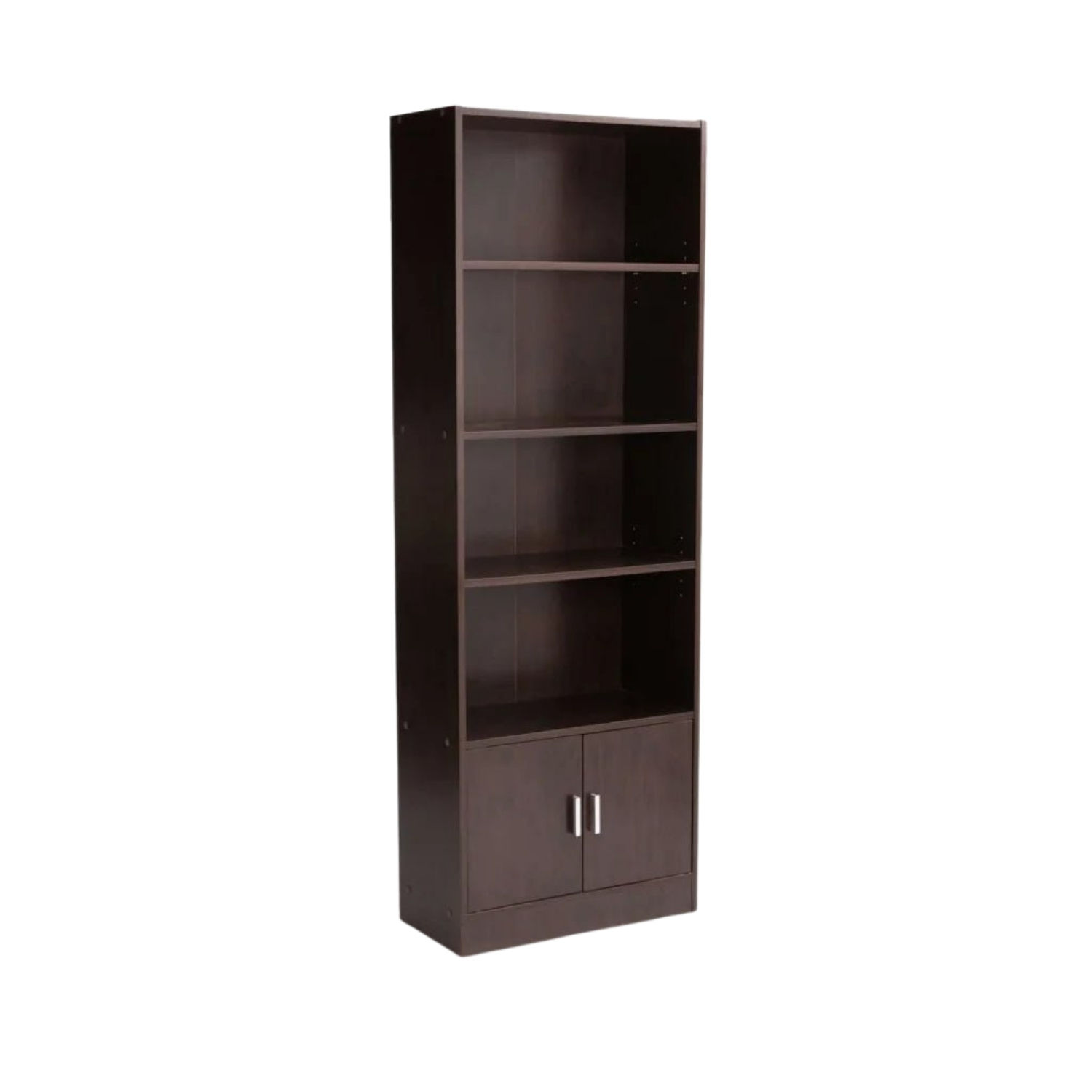 2-Door 4-Shelf Storage Bookcase - Wenge